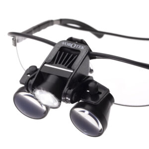 Vorotek L Scope Loupe Glasses 2.5x magnification, 42 or 47cm working distance, easy flip-up for use as headlight, ultralight