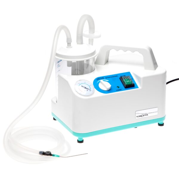 Alsoka Medical draagbare microscutiepomp voor droge gehoorgang reiniging en cerumen management.