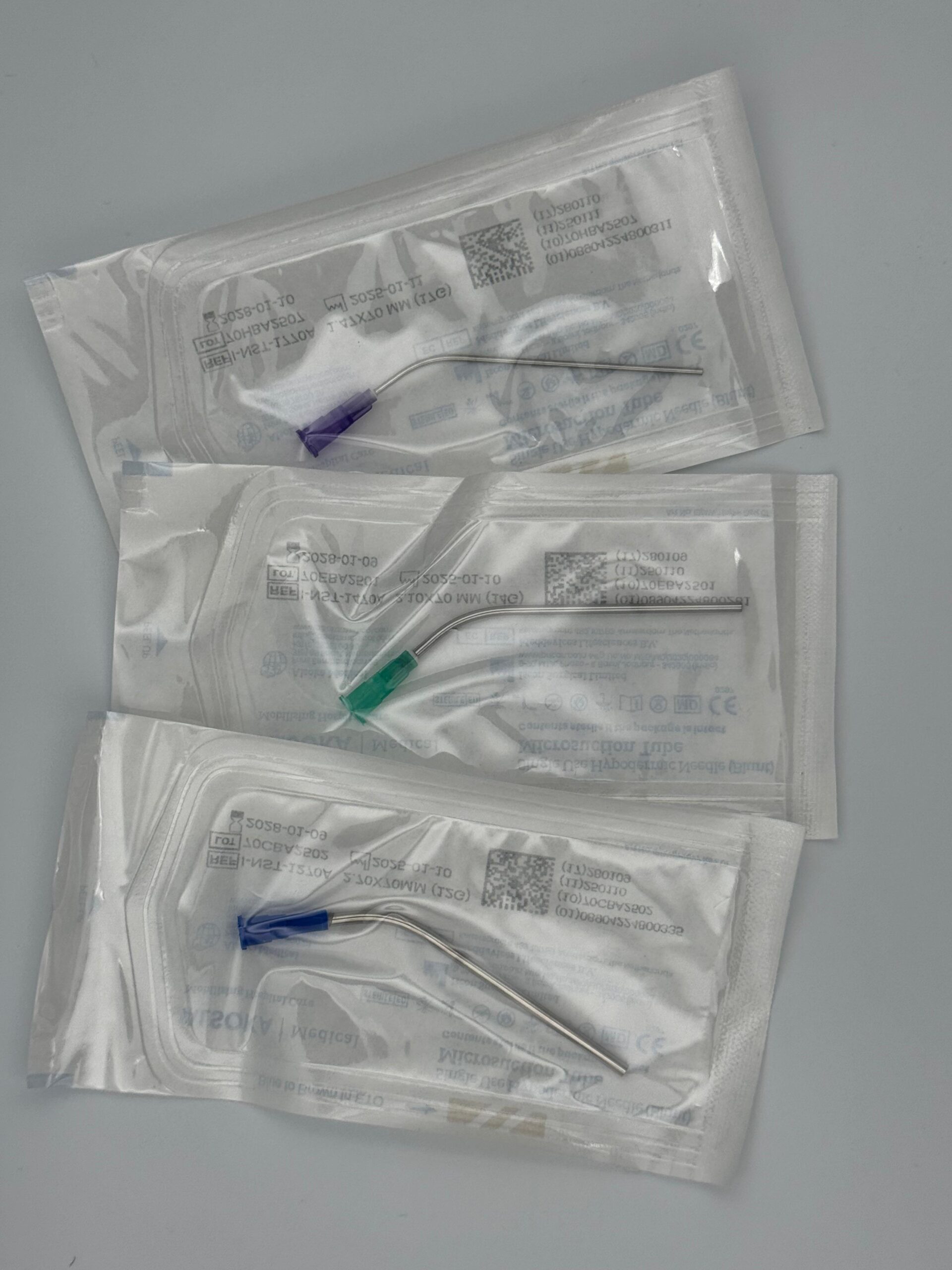 Ohrsaugschlauch - EXTRA KURZ, Durchmesser 1,5 mm (= klein), LILA (50 Stück) – Bild 8