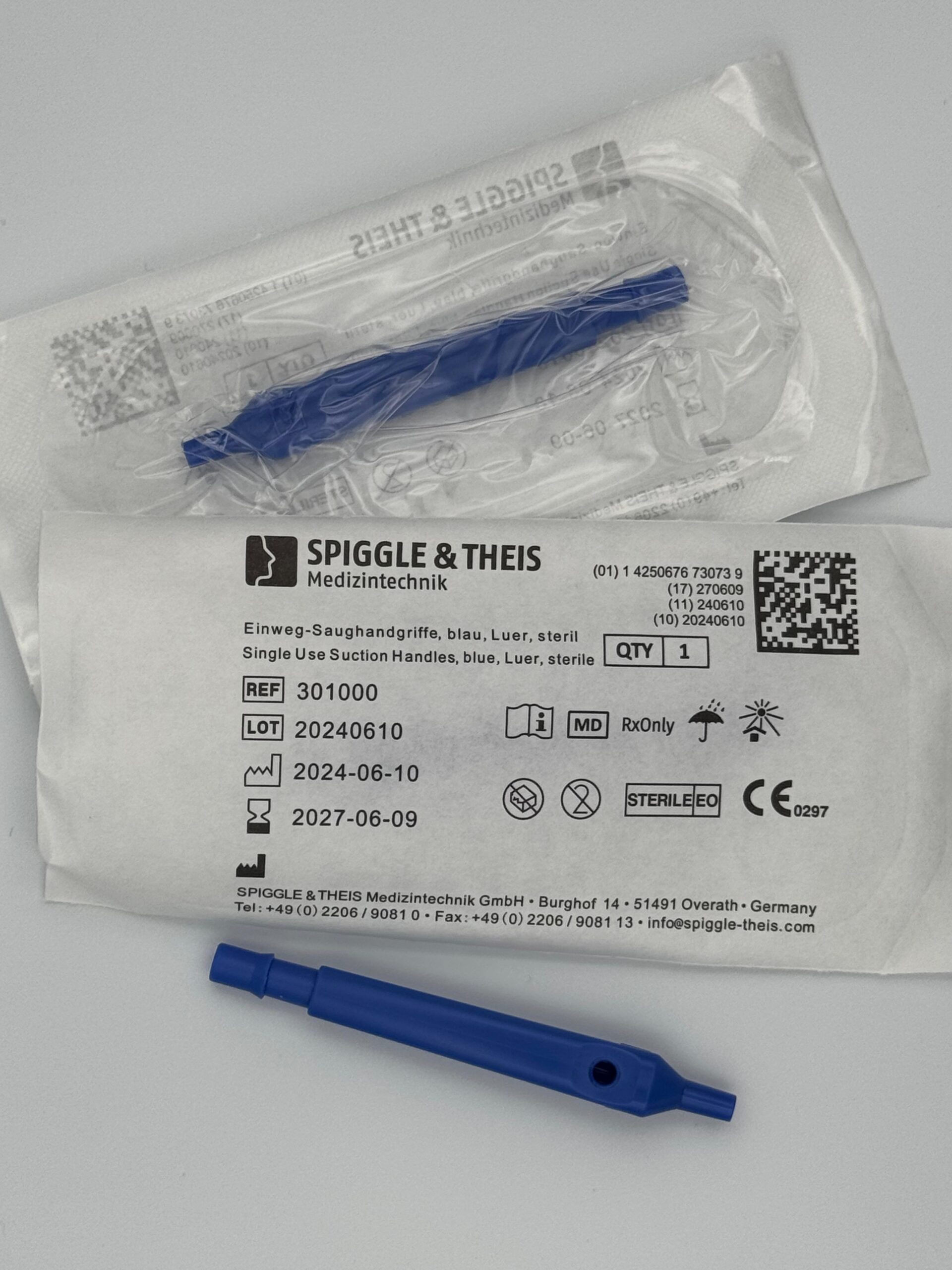 Disposable suction handle with regulation hole for disposable suction tubes, sterile (50 pcs.) - Image 2